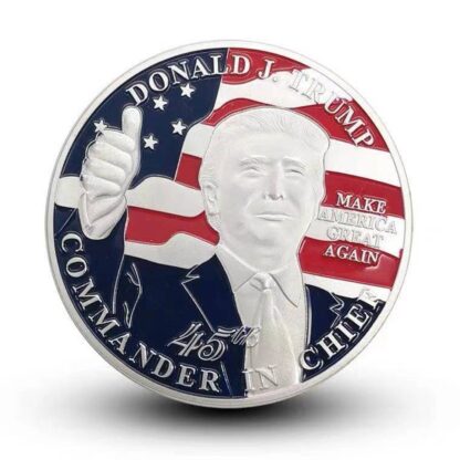 Купить 10pcs Non Magnetic Crafts American 45th President Donald Trump Coin US White House The Statue Of Liberty Silver Plated Replica Badge Collection