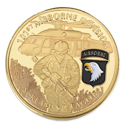 Купить 20PCS Non Magnetic US Army Crafts 101st Airborne Screaming Eagles Military Gold Plated Souvenir Challenge Coin Collection Medal Craft