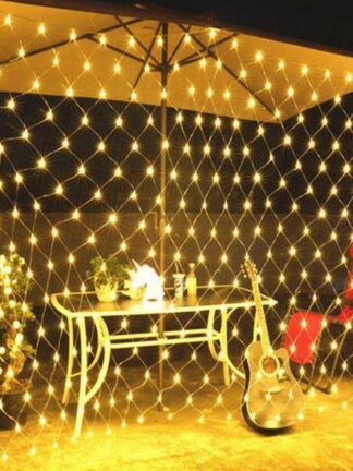 Купить 210 LED Fairy Net Light Mesh Curtain String Wedding Christmas Party Decor Warm White LED Strings