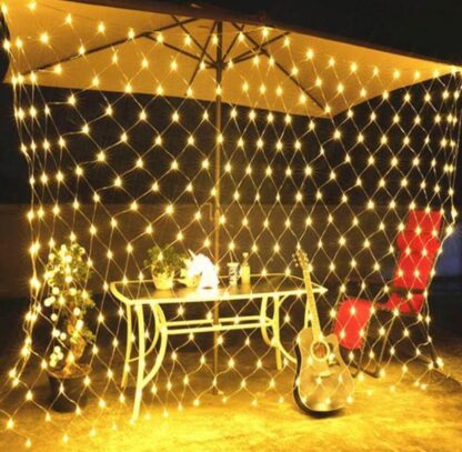 Купить 210 LED Fairy Net Light Mesh Curtain String Wedding Christmas Party Decor Warm White LED Strings