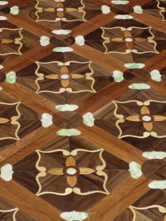 Купить Red Jade Marble doussie walnut timber flooring parquet tile luxurious villas decor marquetry medallion inlay panels Home livingmall furniture backdrops art