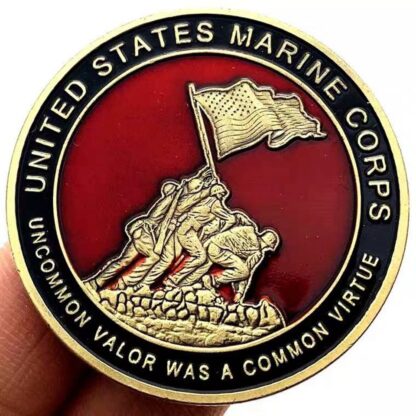 Купить 2pcs Non Magnetic USA Marine Corps Bronze Plated Coins Craft Navy Emblem SEMPER FIDELIS Military Challenge Collectible Gifts