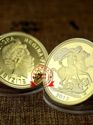 Купить 2pcs Non Magnetic Crafts 2013 Elizabeth II CollectionCommemorative Gold Plated Coins For Business Gifts Creative Gift