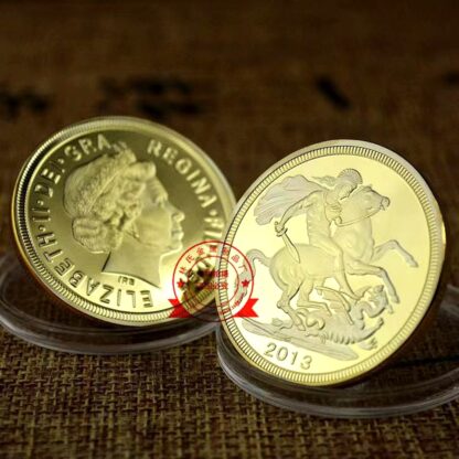 Купить 2pcs Non Magnetic Crafts 2013 Elizabeth II CollectionCommemorative Gold Plated Coins For Business Gifts Creative Gift