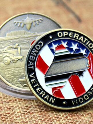 Купить Non Magnetic Crafts Operation Enduring Freedom Combat Veteran OIF Bronze Plated Challenge Coin
