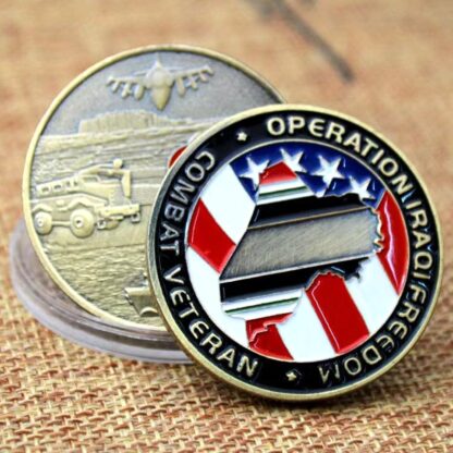 Купить Non Magnetic Crafts Operation Enduring Freedom Combat Veteran OIF Bronze Plated Challenge Coin