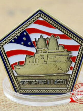 Купить Non Magnetic Crafts American 911 Uss Arlington Pentagon Antique Military Bronze Plated Challenge Coin