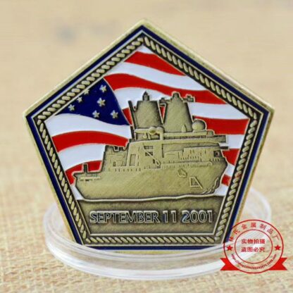 Купить Non Magnetic Crafts American 911 Uss Arlington Pentagon Antique Military Bronze Plated Challenge Coin