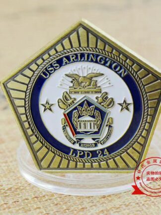 Купить 50pcs Non Magnetic Crafts American 911 Uss Arlington Pentagon Antique Military Bronze Plated Challenge Coin