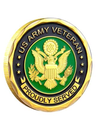 Купить 10pcs Non Magnetic Craft Proud Served This We'll Defend Duty Honor Country Veteran Day US Flag Army Challenge Coin With Capsule
