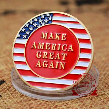 Купить 50pcs Non Magnetic Donald Trump Craft In God We Trust Liberty Make American Great Again Gold Plated Souvenir Coin