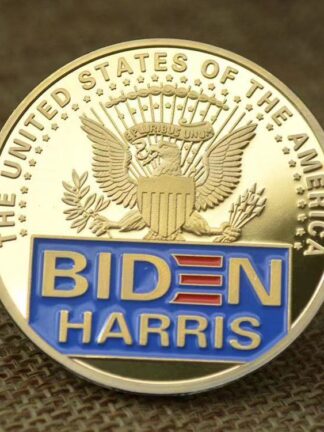 Купить 10pcs Non Magnetic Crafts US President Joe Biden Gold Plated Commemorative Coin Collectibles USA Challenge Badge