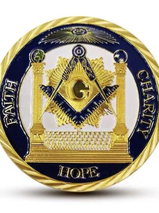 Купить 20pcs Non Magnetic Masonic Craft Brotherhood Of Man Fatherhood Gold Plated Coin Token Challenge Commemorative Badge