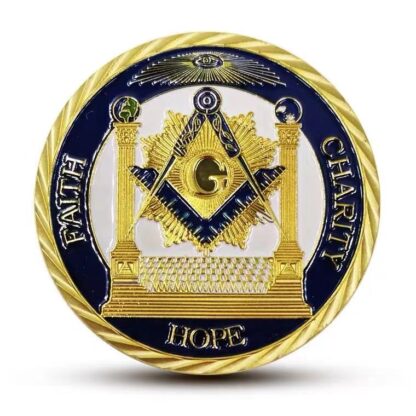 Купить 20pcs Non Magnetic Masonic Craft Brotherhood Of Man Fatherhood Gold Plated Coin Token Challenge Commemorative Badge