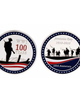 Купить Non Magnetic Crafts Armistice Day 100 Years Anniversary Silver Plated Souvenir Craft Art Collection Coin