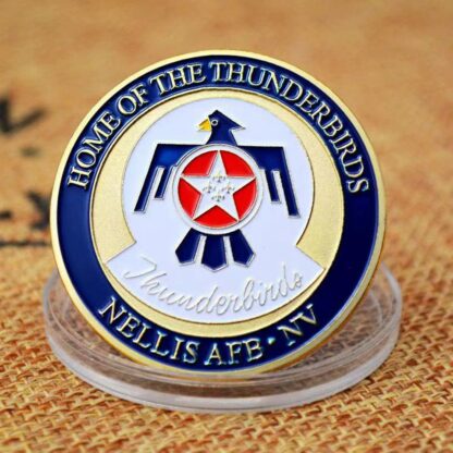 Купить 2pcs Non Magnetic Challenge Craft Air Force Commemorative Coin Honor Medal Coins Collectibles Home Of The Thunderbirds Honor Badge