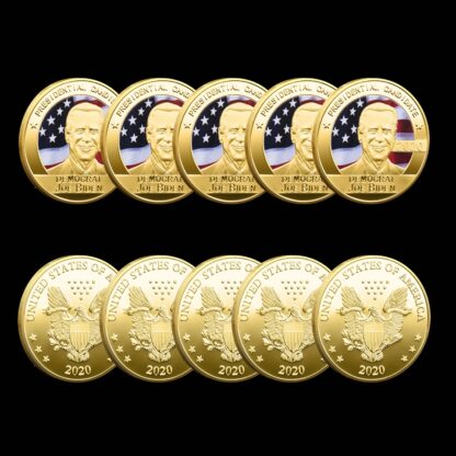 Купить 5pcs v Joe Biden Commemorative Badge Craft Gold Plated Souvenir Coin Collectible Gift Art Coins