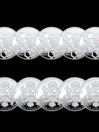 Купить 5pcs v Military Arts and Crafts Centennial Commemorative 1oz Silver Plated Liberty US Eagle In God We Trust Challenge Coin