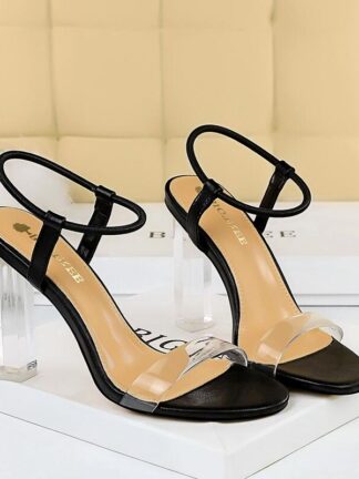 Купить Nobility Shoes Color Black & White J Sandals C with Asymmetric Grosgrain Mesh Fascinator Bows For Women