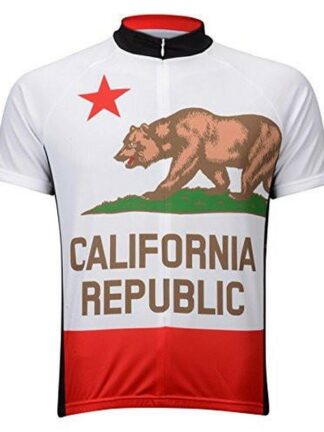 Купить 2021 Retro California Republic Summer Cycling Short sleeve Jersey