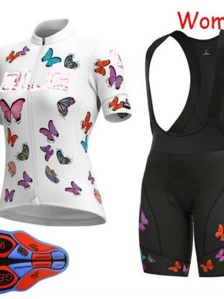 Купить 2021 Summer Womens Team Cycling Jersey Bike Shirt Bib Shorts Suit MTB Bicycle Uniform