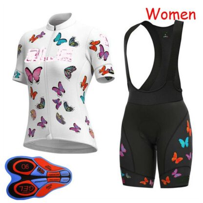 Купить 2021 Summer Womens Team Cycling Jersey Bike Shirt Bib Shorts Suit MTB Bicycle Uniform