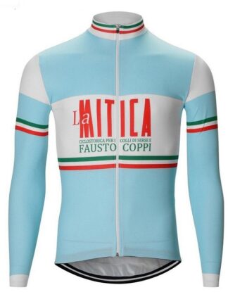 Купить 2021 Thermal La Mitica Fausto Coppi Retro Cycling Jersey (with Fleece Option)