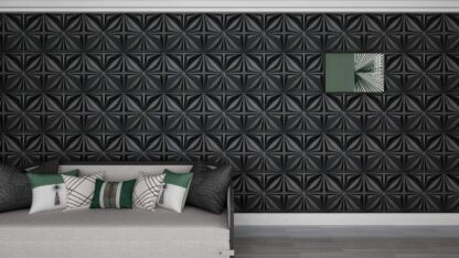Купить Art3d 50x50cm Wall stickers Matt Black 3D Wallpaper Panel PVC Flower Design Cover 32 Sqft
