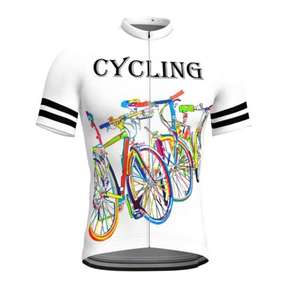 Купить 2021 Men's Short Sleeve Cycling Jersey Summer Spandex Quick Dry Moisture Wicking Sports Clothing Apparel / Athleisure
