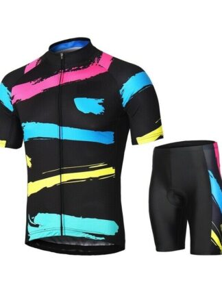 Купить 2021 Summer Cycling Jersey Sets Short Sleeve Shirt MTB Bicycle Suit Padded Shorts