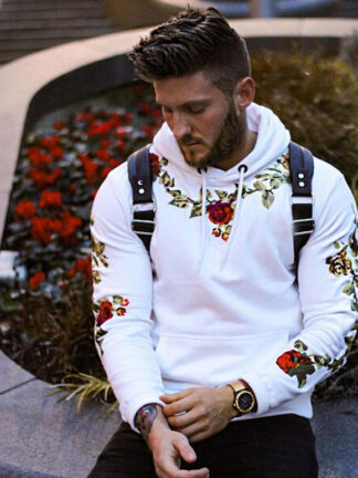 Купить New floral men's sweater plus size 3XL Sweatshirts Oversized flower Pullover Hoodie Unisex Hoodies