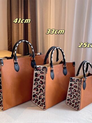 Купить 2022 Leopard Embossed Totes Women Crossbody Vintage Handbags Classic Embroidery Handle Delicate Totes Mom Shopping Bags with Top Quality