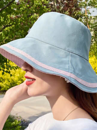 Купить Fisherman hat 2020 spring summer and autumn uv protection sunscreen outdoor new tide women's double-sided hat