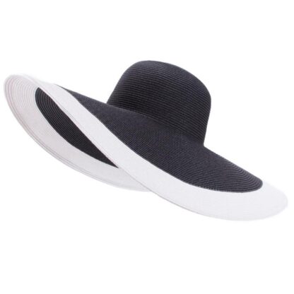 Купить 2022 Wide Brim Hats 7.1''/18cm Foldable Oversized Huge Sun Beach Straw Summer Wedding Womens Ladies Floppy Party Dressy