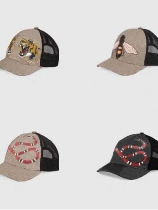 Купить 20ss hot Design Tiger Animal Hat Embroidered Snake Men's Brand Men's and Women's Baseball Cap Adjustable Golf Sports Net Cap