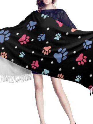 Купить Scarves Cute Colorful Black Cashmere Women Scarf Warm Shawl Pashmina Head Neck Long Winter For Ladies