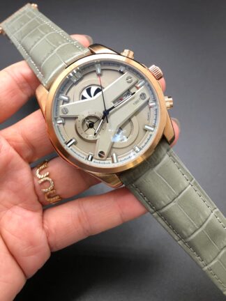 Купить Business men's watches 43mm dial leather strap automatic date quartz watch men's best gift relogios masculinos