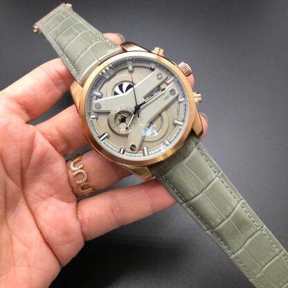 Купить Business men's watches 43mm dial leather strap automatic date quartz watch men's best gift relogios masculinos