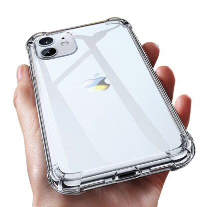 Купить Phone Cover Case Accessories Airbags Transparent Shockproof TPU 1.5 mm Thick For iPhone 11 X Xr Xs 13 12 11 Pro Max 8 7 6s Plus