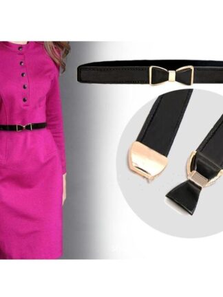 Купить Belts Bow Belt Women Cummerbunds With Buckle Thin Elastic Corset For Dress Pants Apparel Accessories Cinturon Mujer