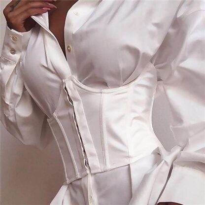 Купить Belts Women Ultra Super Wide Belt Elastic Corset Fashion Waist Ladies Clothing Accesoories Female Decorations White