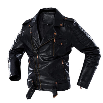 Купить designer fleece jackets Men Leather Coat New Winter Thick Warm mens Vintage PU Male Motorcycle Coats