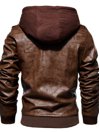 Купить designer PU jackets Men Leather Coat New Winter Thick Warm mens Vintage Coats