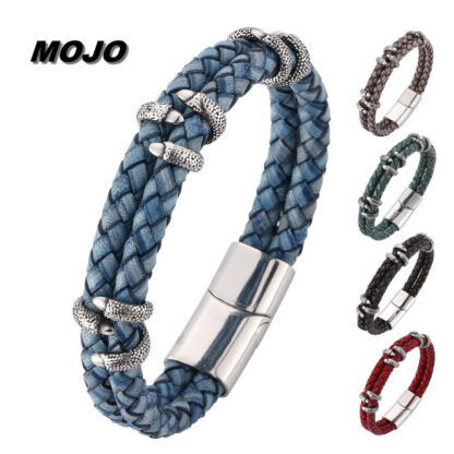 Купить Luxury Brand Men's Multilayer Genuine Leather Dragon Claw Charm Bracelet with Magnetic Buckle