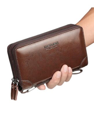 Купить Men's Handbag Small Bag Retro Clutches Zipper Moneybag Multifunctional Purse Billfold Youth Trend Gentleman Accessory Brief Business