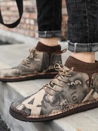 Купить Lace Up Men Shoes 2021 New Concise Winter Simplicity Round Toe Fat PU Leather Casual Outdoors Fashion Classic Comfortable Sneaker DH671