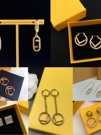Купить Letter Design Earrings Stud Circle Simple Hoop Earring New Elegant Fashion for Woman Top Quality 7 Option