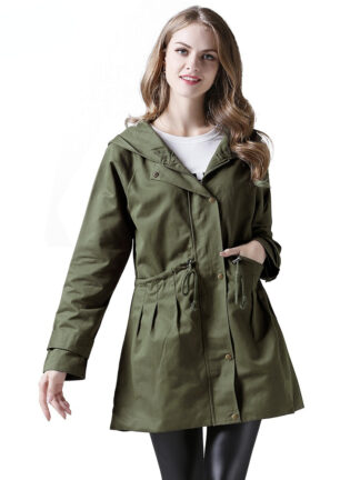 Купить Women's Anorak Casual Mid-Length Long-Sleeved Coat 2022 Autumn and Winter New
