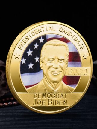 Купить Non Magnetic Crafts Joe Biden Commemorative Coin Gold Plated Souvenir Badge Collectible Gift Art