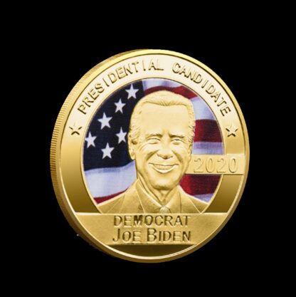 Купить 50pcs Non Magnetic Crafts Joe Biden Commemorative Coin Gold Plated Souvenir Badge Collectible Gift Art